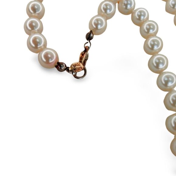 Classic 19” Vintage Faux Imitation Pearl Strand Estate Necklace JW1539 - Picture 3 of 5